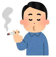 たばこを吸っている画像